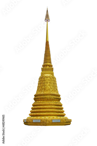 Golden thai buddhism temple against blue sky