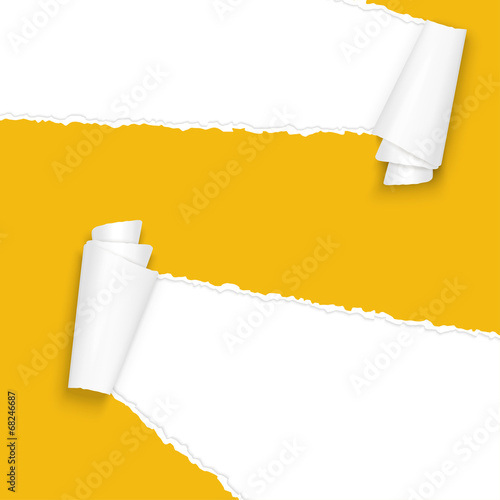 ripped open paper orange
