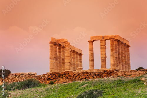 Temple of Poseidon on cape Sounion, Greece