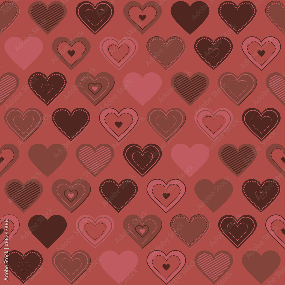 Seamless pattern with hearts Seamless pattern with hearts