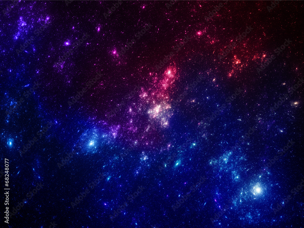 Fototapeta premium Colorful stars in space