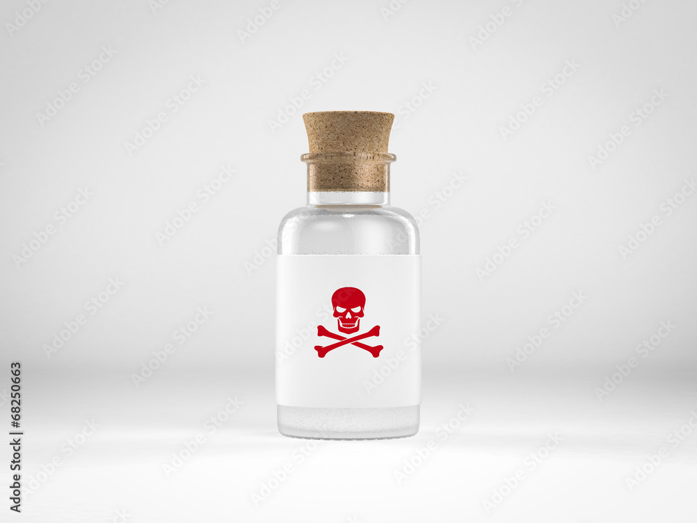 Obraz premium glass bottle with poison label
