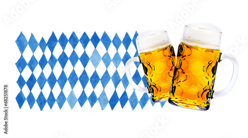 Oktoberfestbier und Rautenmuster