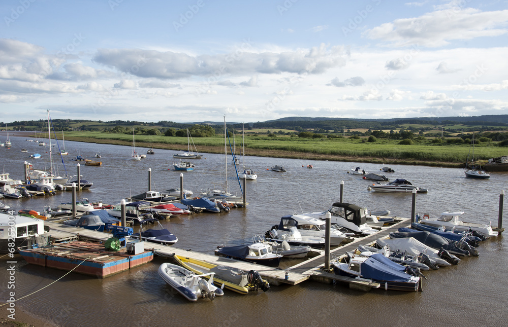 Moorings on the River Exe at Topsham south Devon England UK