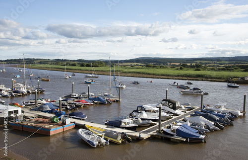 Moorings on the River Exe at Topsham south Devon England UK photo