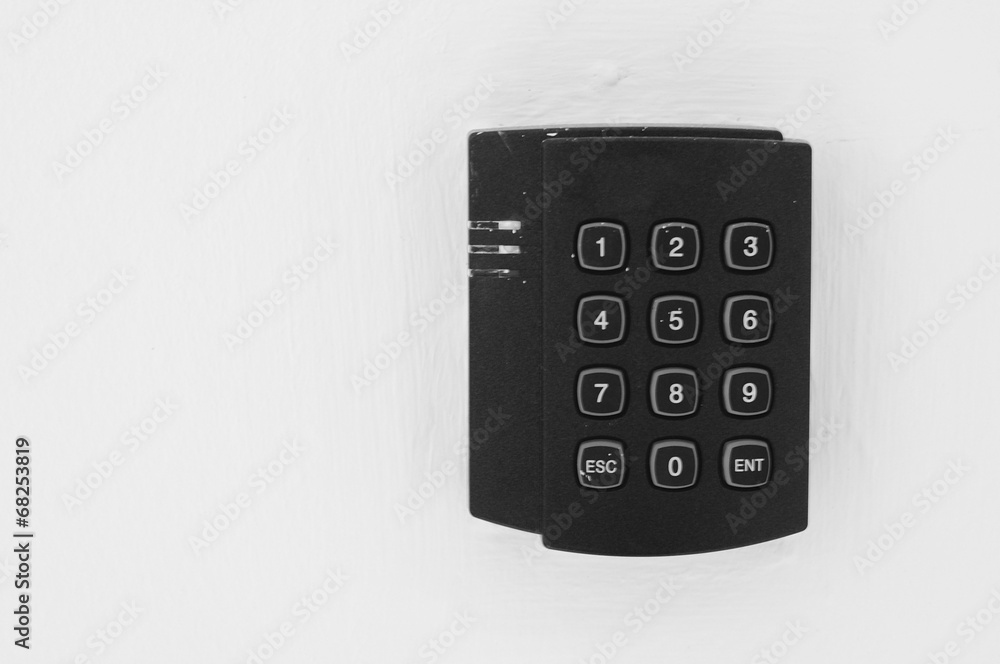 Number keypad for access control Number keypad for access control