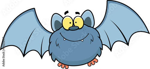 Cartoon Bat Happy