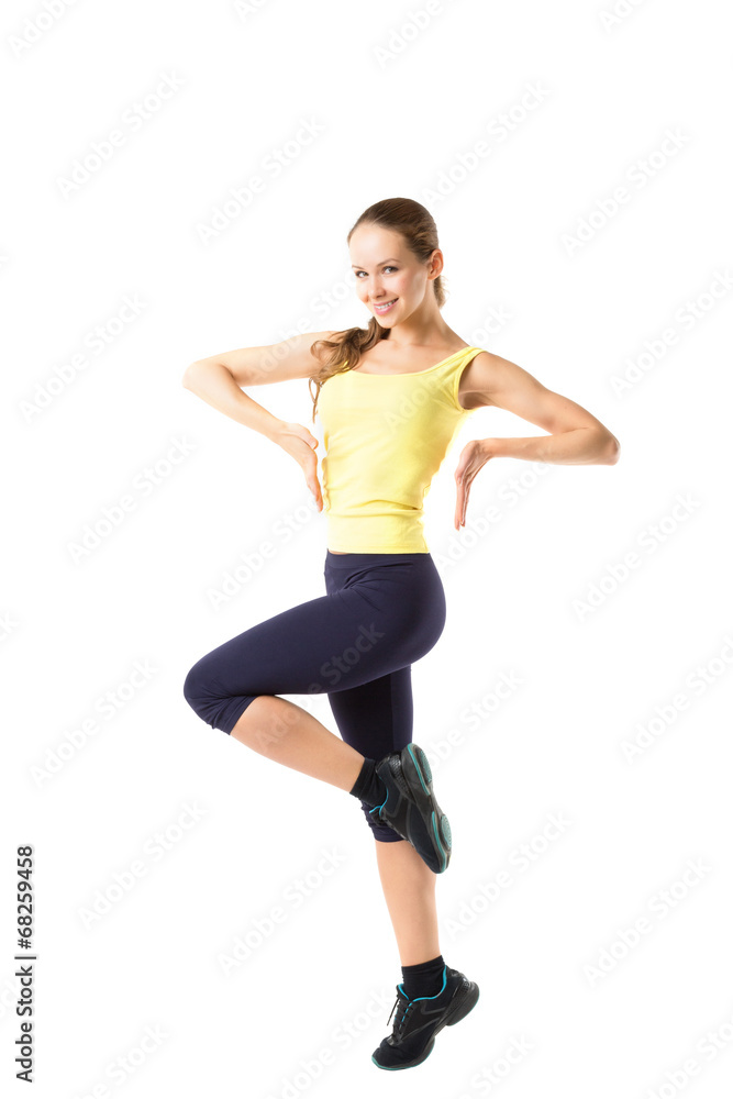 Young sexy athletic woman in sportswear isolated Young sexy athletic woman in sportswear isolated