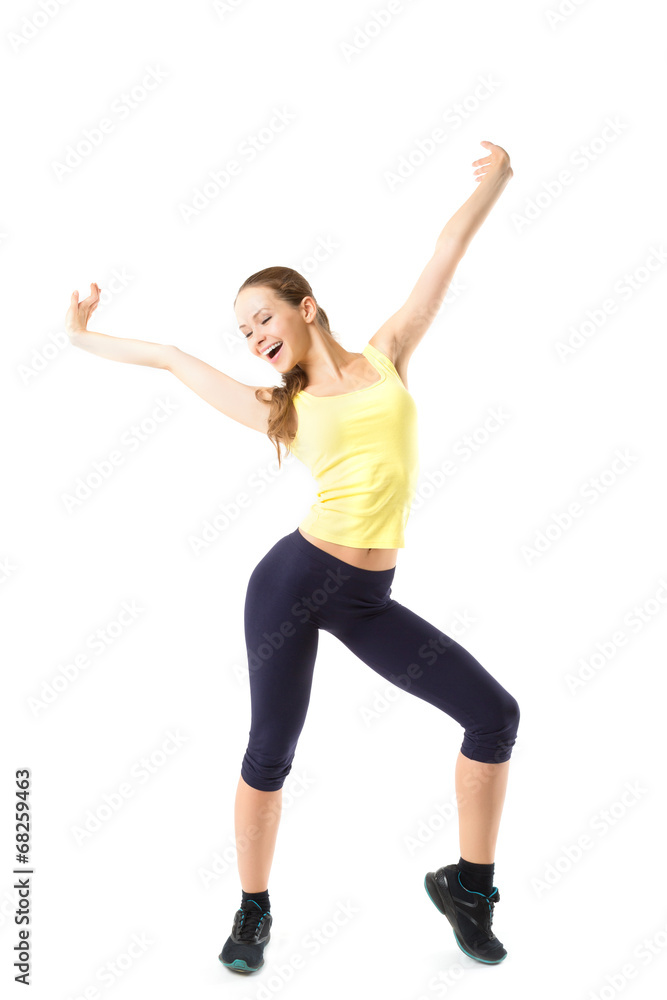 Young sexy athletic woman in sportswear isolated Young sexy athletic woman in sportswear isolated
