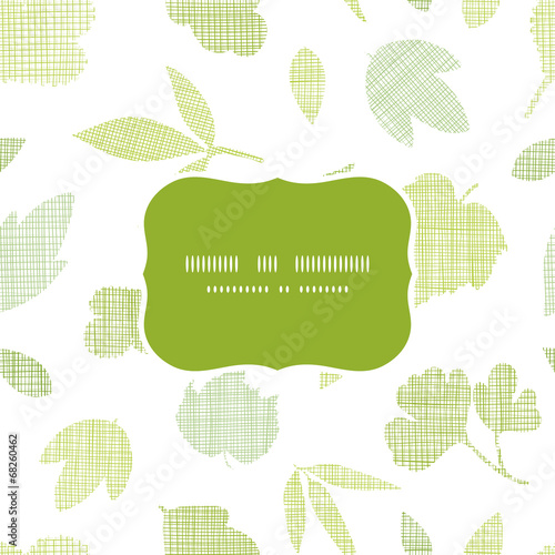 Abstract textile texture frame seamless pattern background