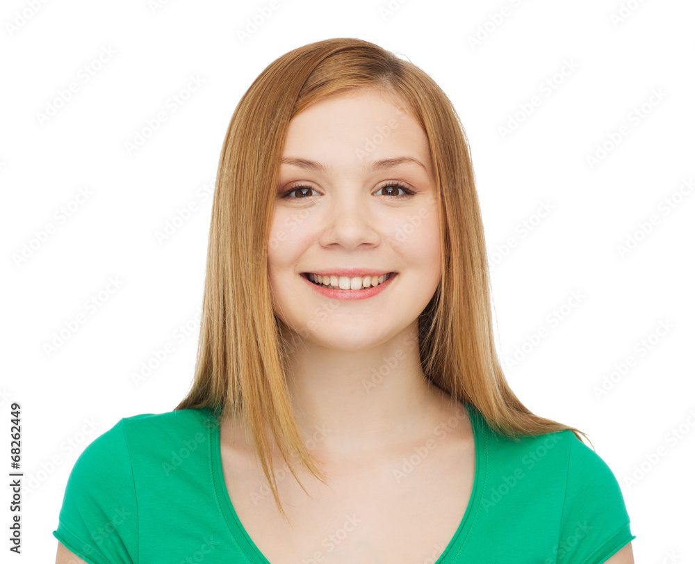 smiling teenage girl in casual clothes smiling teenage girl in casual clothes
