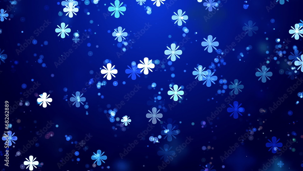 Falling Retro Flower Shapes Falling Retro Flower Shapes