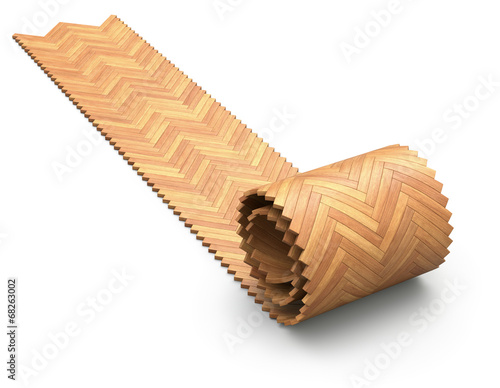Fotografie Herringbone parquet unroll