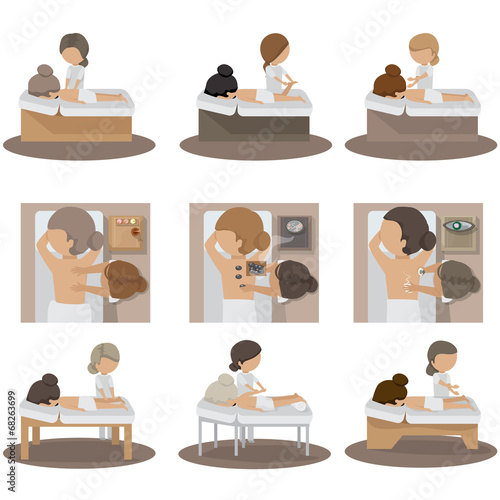 People Relaxing With Hand Massage At Beauty Spa
