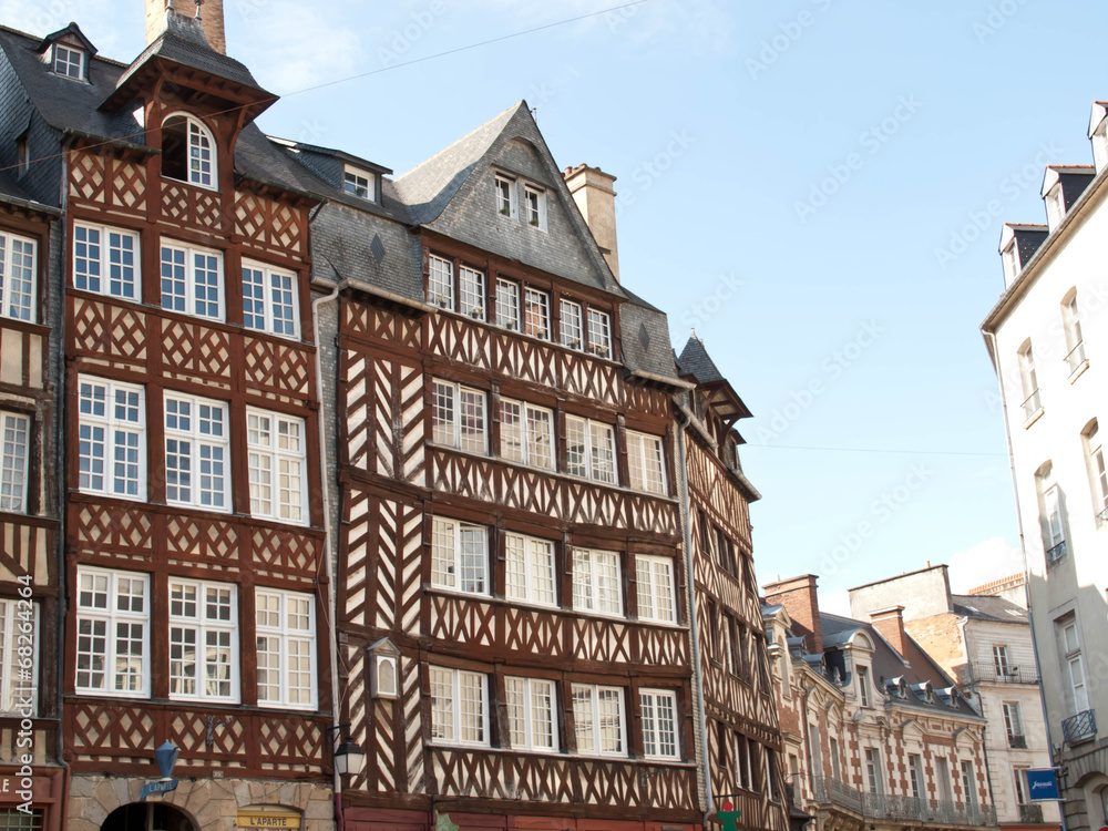 Rennes Historic Buildings Stock Photo | Adobe Stock