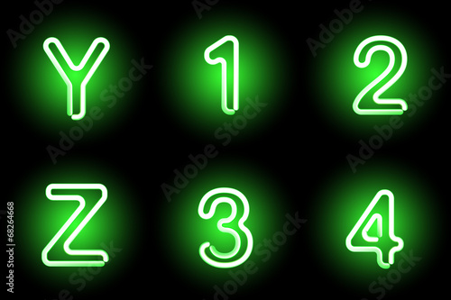 Neon alphabet