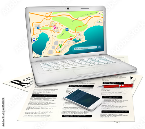 Real estate searching concept