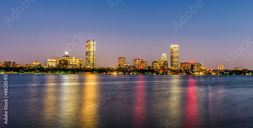 Skyline of Boston at dusk