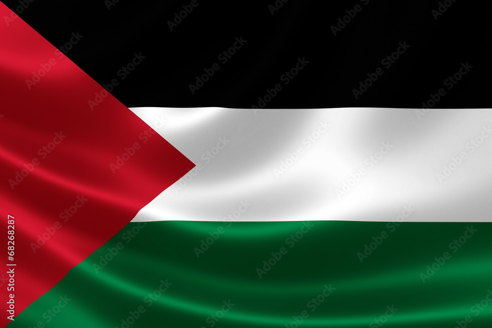 Obraz premium Close Up of Palestinian Flag