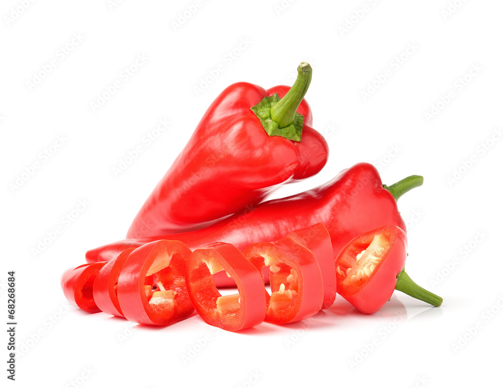 Sweet pepper isolated on a white background Sweet pepper isolated on a white background