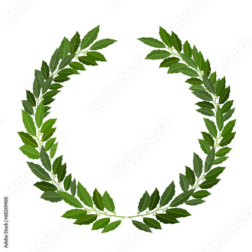 laurel wreath on white background