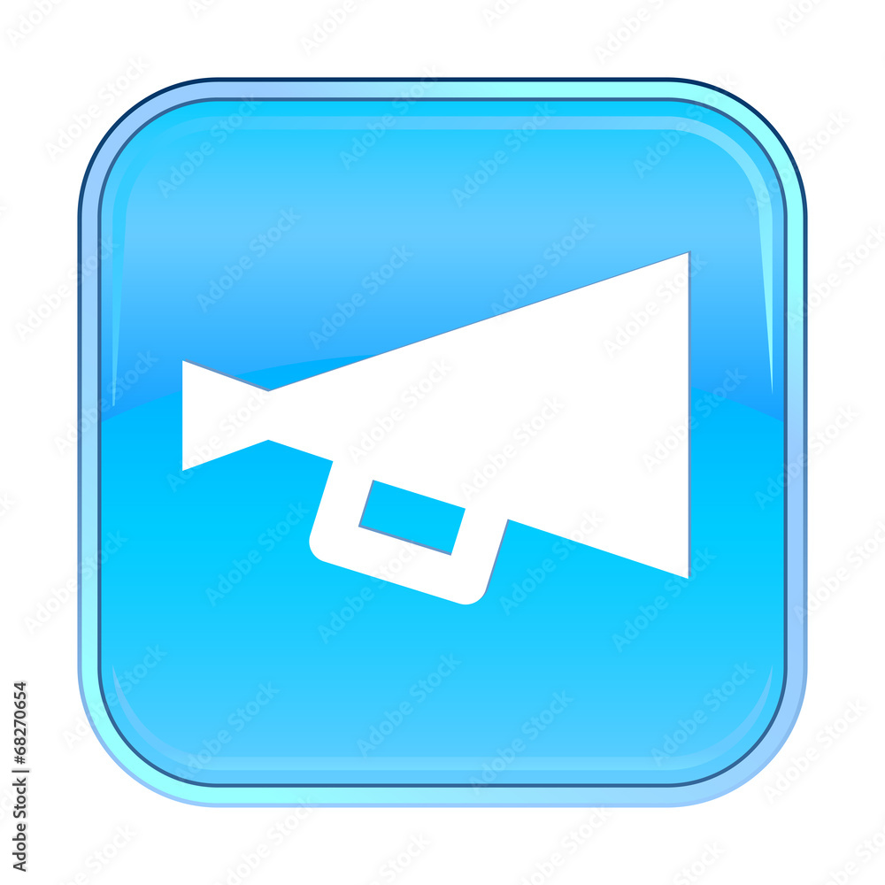 Isolated blue web icon on white background Isolated blue web icon on white background