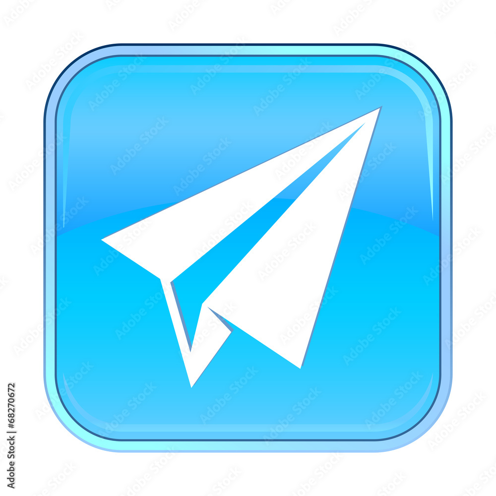Isolated blue web icon on white background Isolated blue web icon on white background