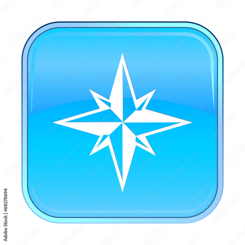 Isolated blue web icon on white background Isolated blue web icon on white background