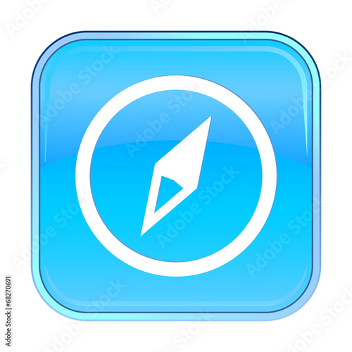 Isolated blue web icon on white background