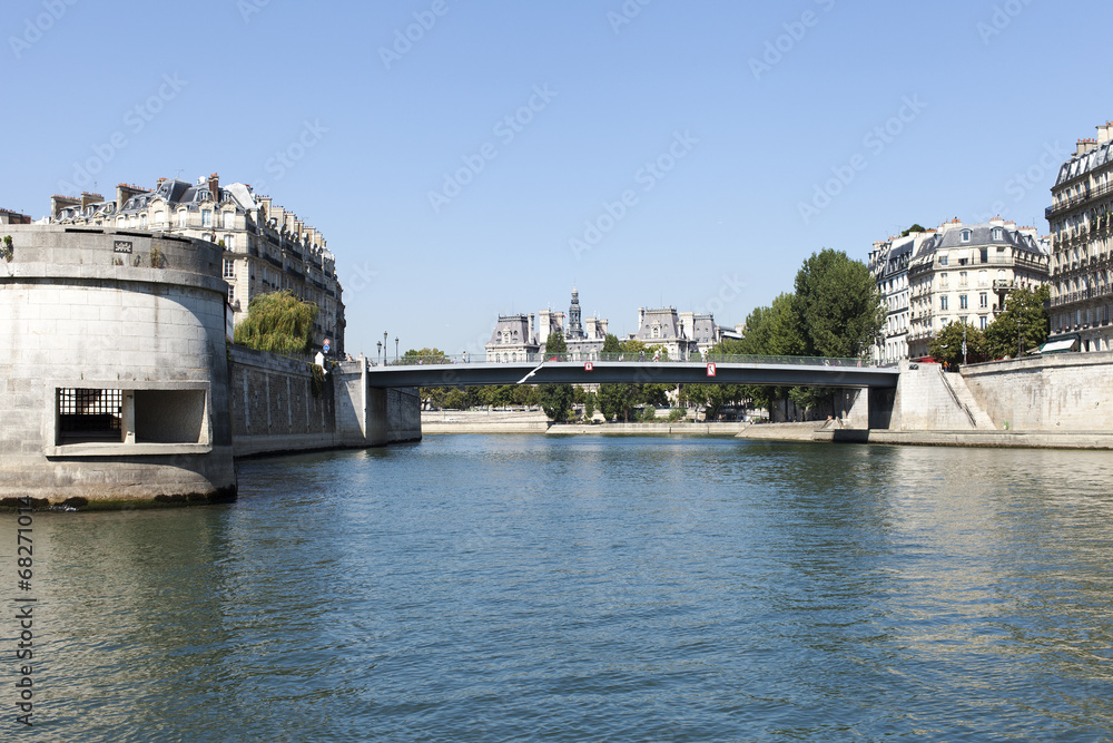 Seine river in Paris, France.