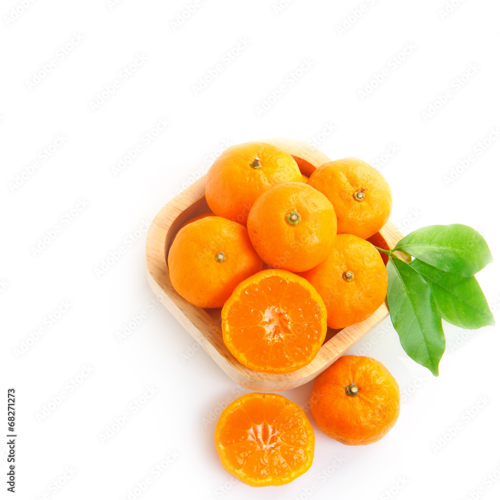 Top view of ripe orange fruits on white Top view of ripe orange fruits on white