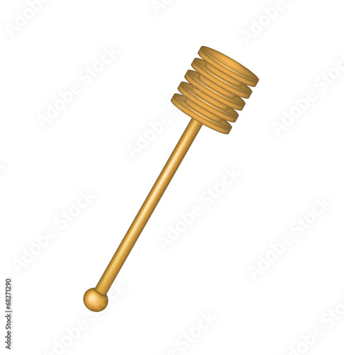 Wooden honey dipper