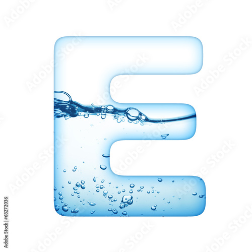 One letter of water wave alphabet