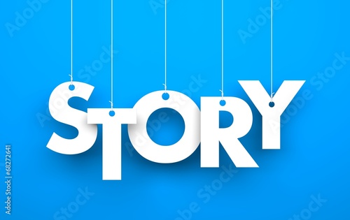 Story. Text on the strings