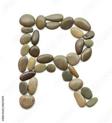 path alphabet of ocean stones
