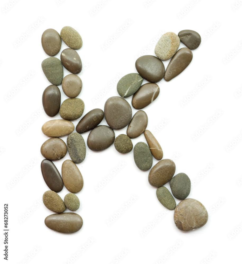 path alphabet of ocean stones