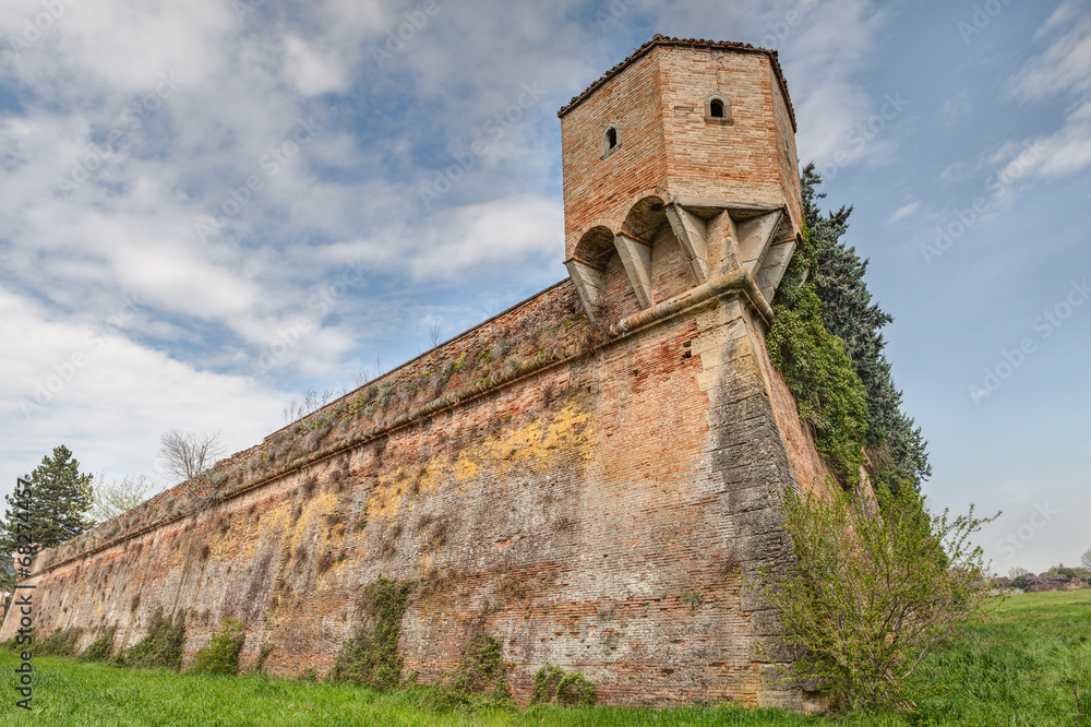 Italian medieval city wall