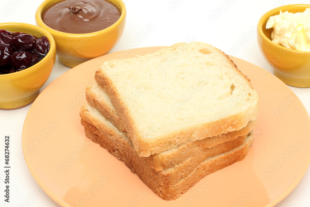 pane per toast pronto per prima colazione Stock Photo