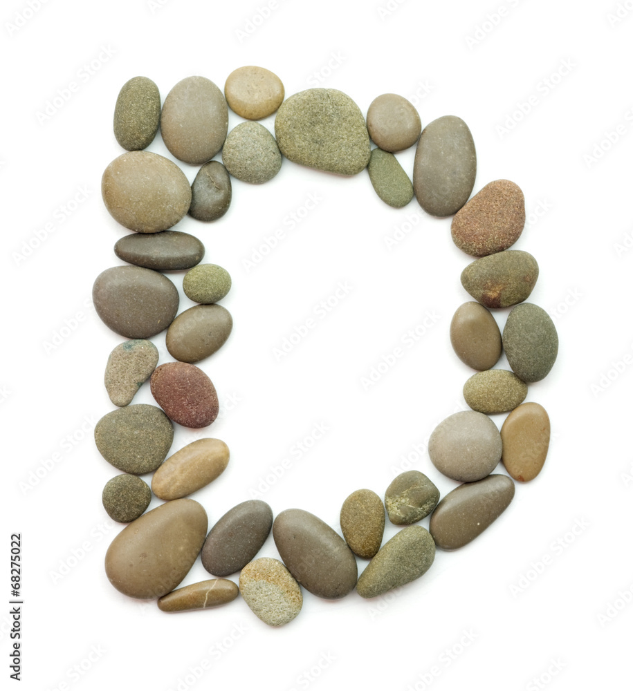 path alphabet of ocean stones