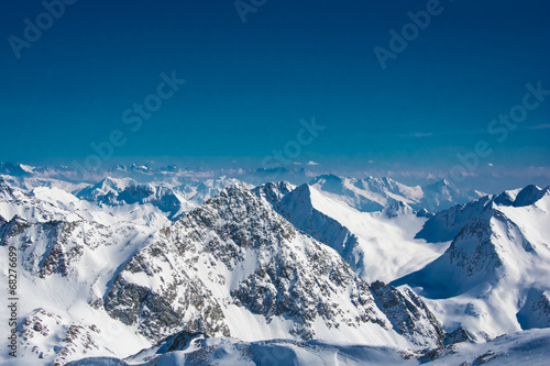 Ski resort of Neustift Stubai glacier Austria