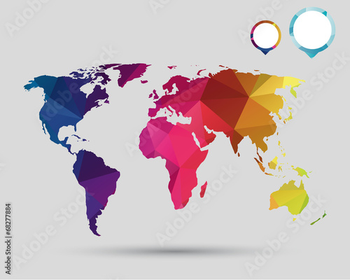 Colorful world with pointer