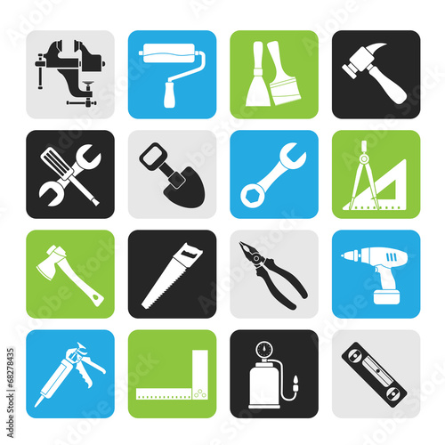 Silhouette Building and Construction work tool icons