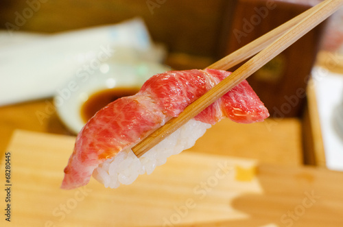 Fresh tuna otoro sushi , Japanese food