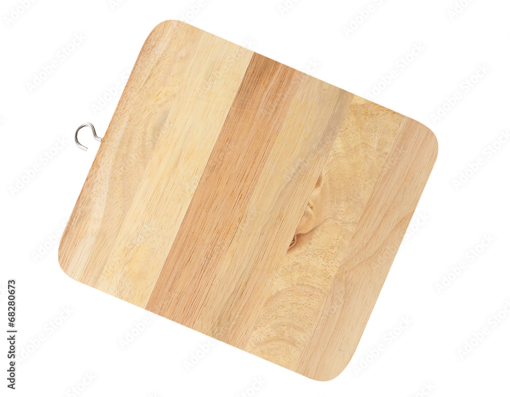 Fototapeta premium Wood Chopping board. Isolated on white background.