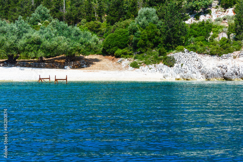 Summer Kefalonia coast view  Greece 