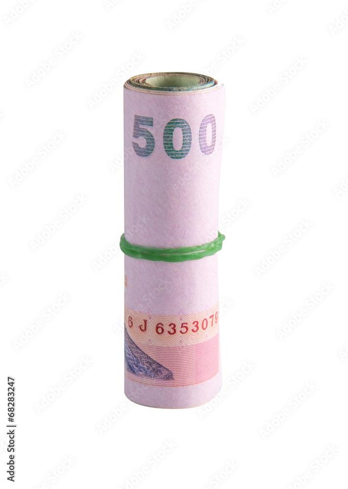 Rolls of banknote of Thai currency