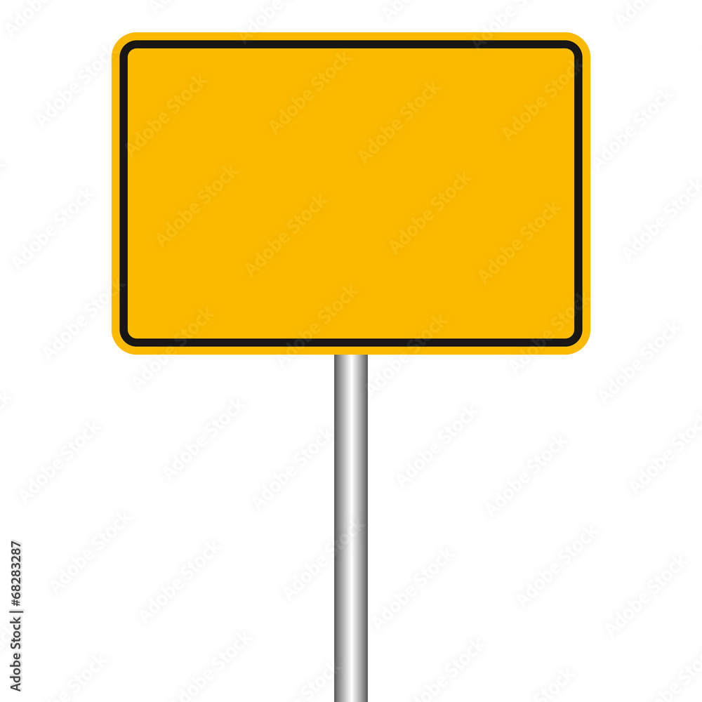 Ortsschild - blanko Schild Ortsschild - blanko Schild