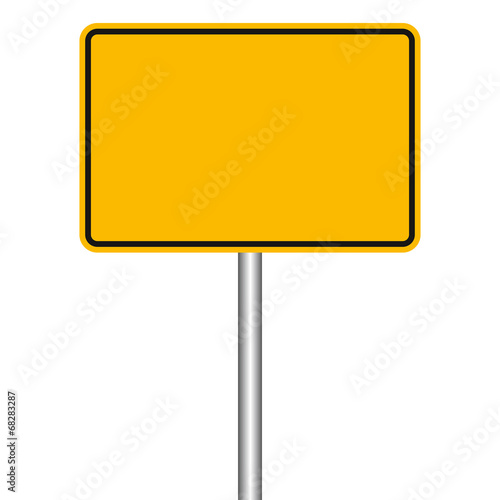Ortsschild - blanko Schild