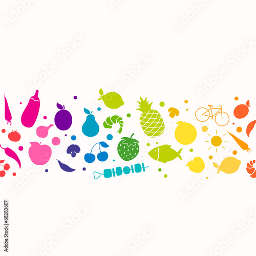 Vector Illustration of a Healthy Lifestyle Background