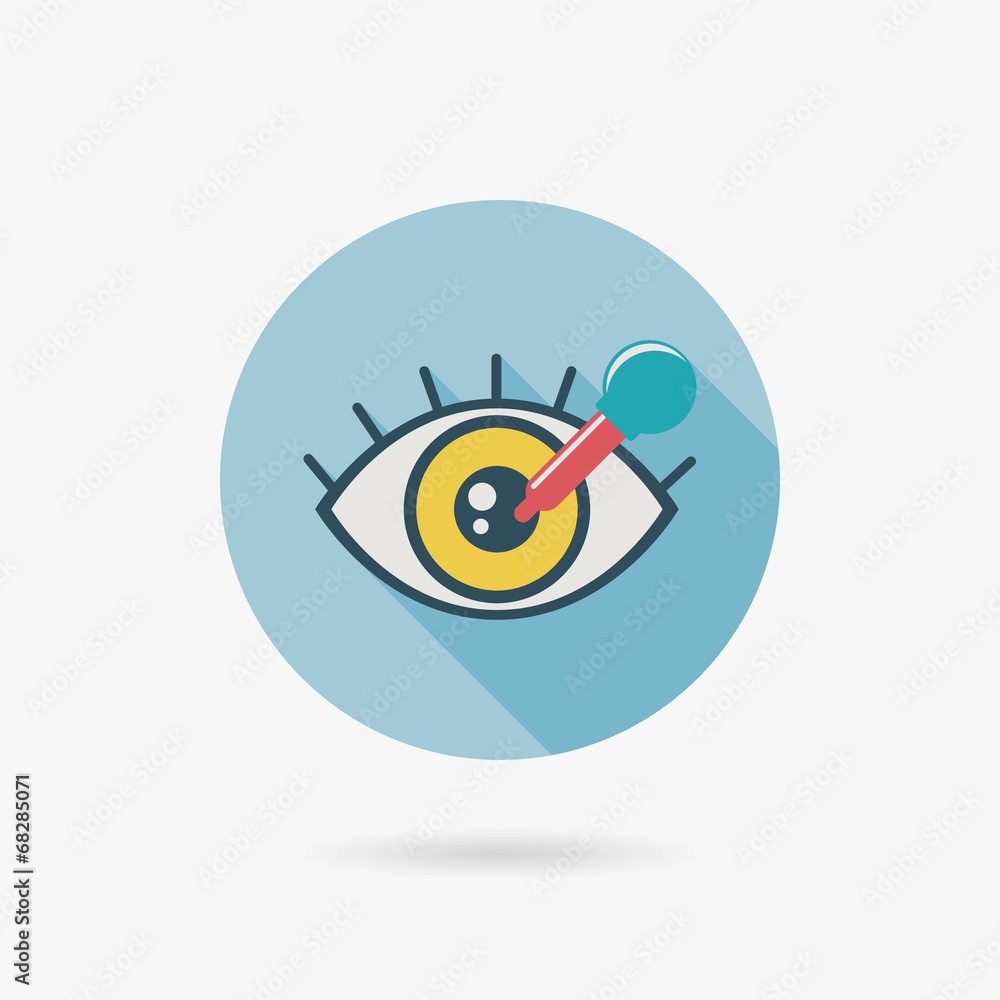 optometry flat icon with long shadow optometry flat icon with long shadow